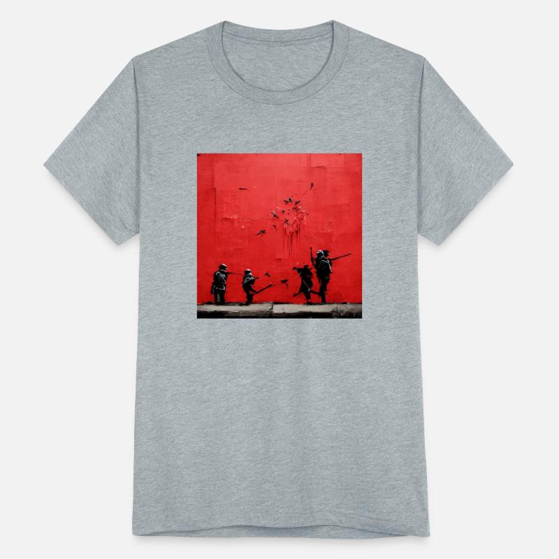 Banksy Style War scene graffiti