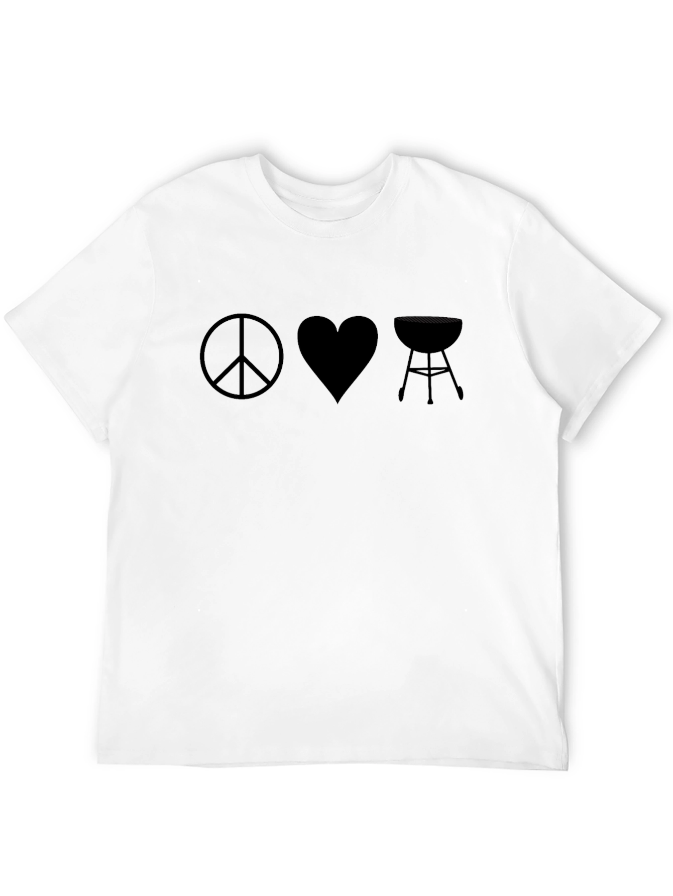 Peace Love BBQ Black T-Shirt