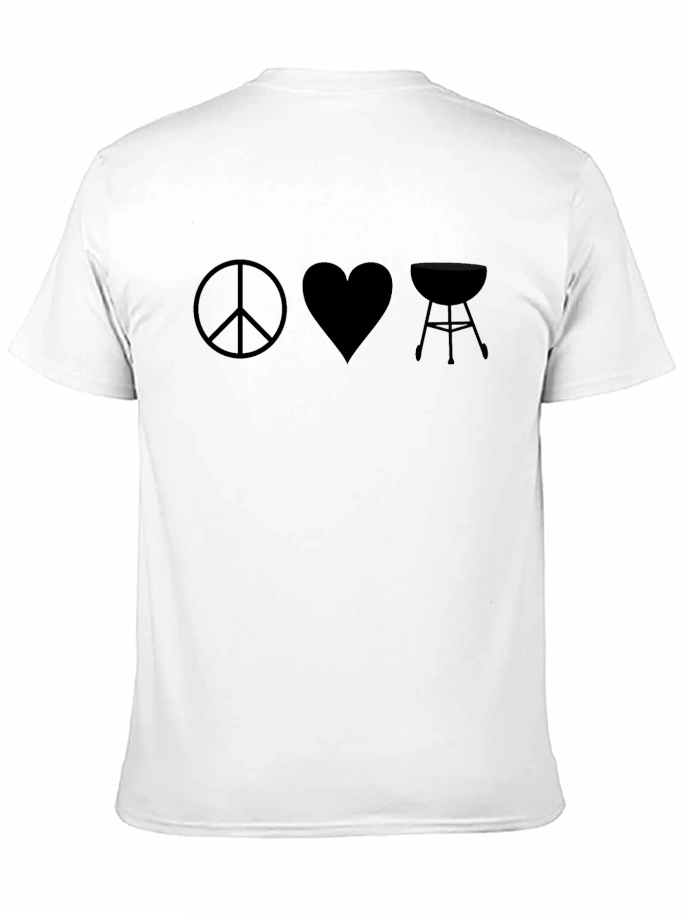 Peace Love BBQ Black T-Shirt