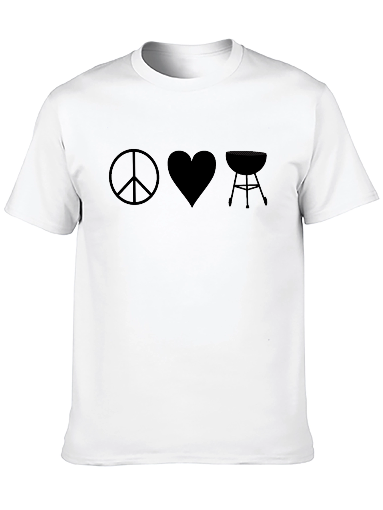 Peace Love BBQ Black T-Shirt