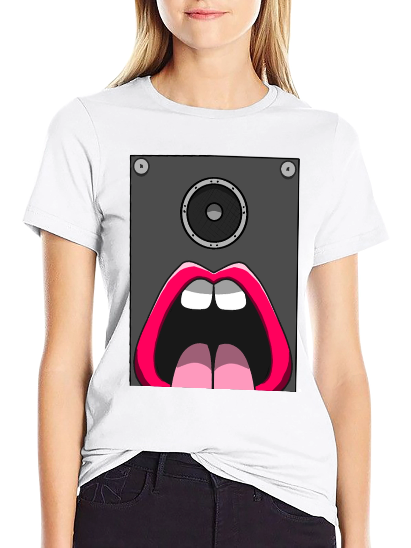 Speaker Mouth Graphic Tee - Bold & Unique