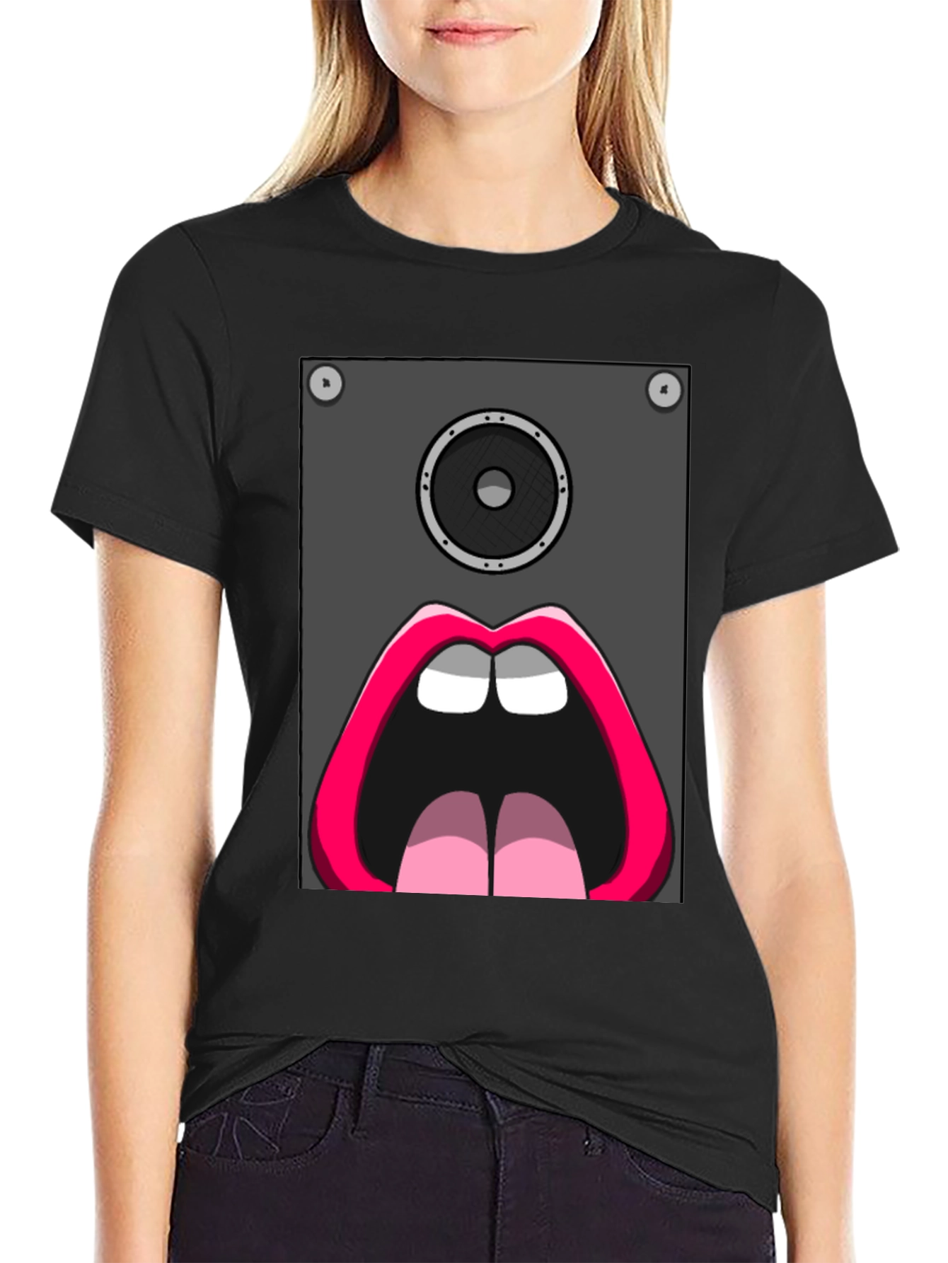 Speaker Mouth Graphic Tee - Bold & Unique