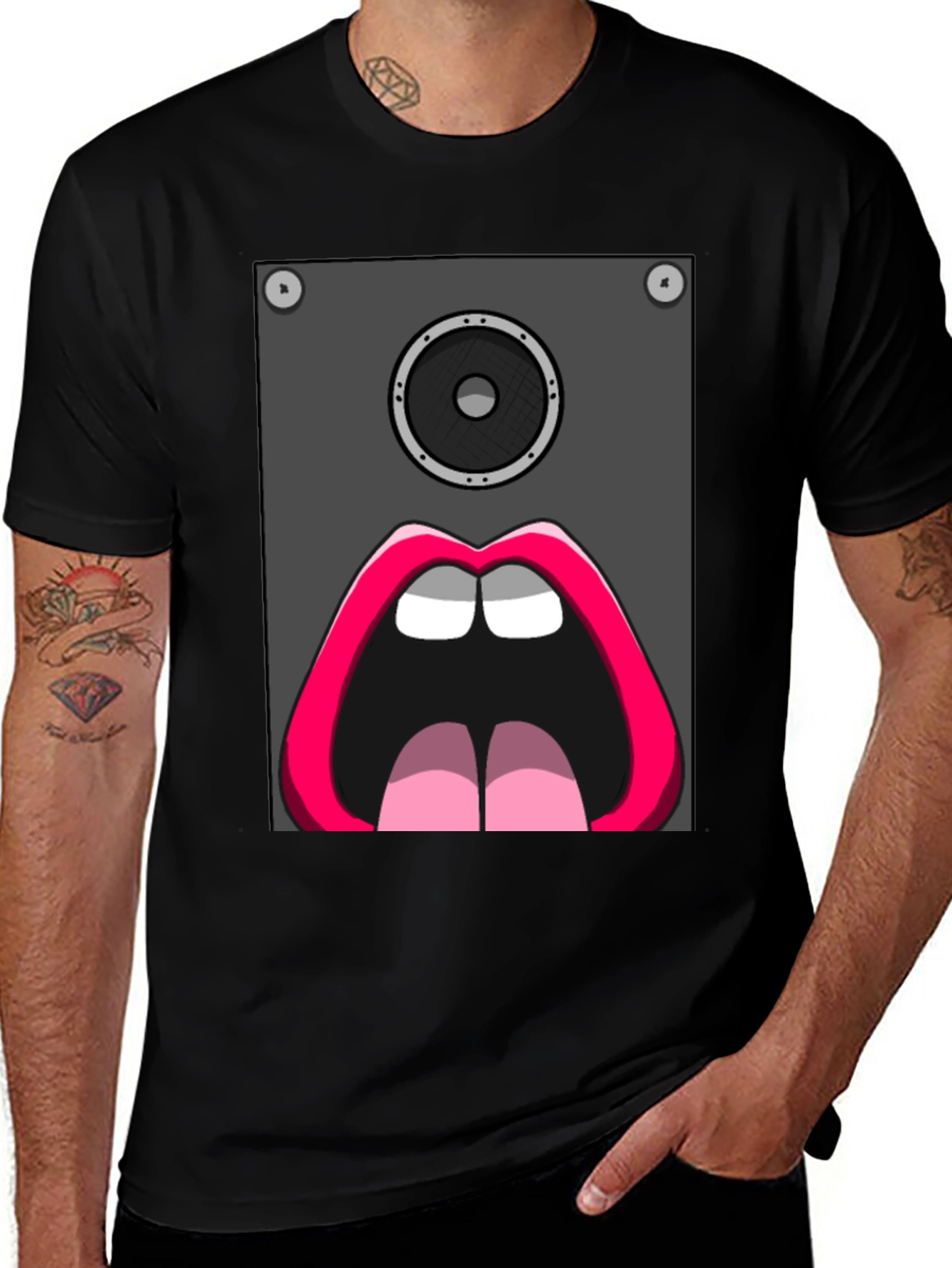 Speaker Mouth Graphic Tee - Bold & Unique