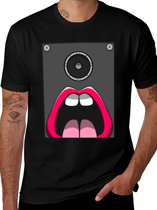 Speaker Mouth Graphic Tee - Bold & Unique