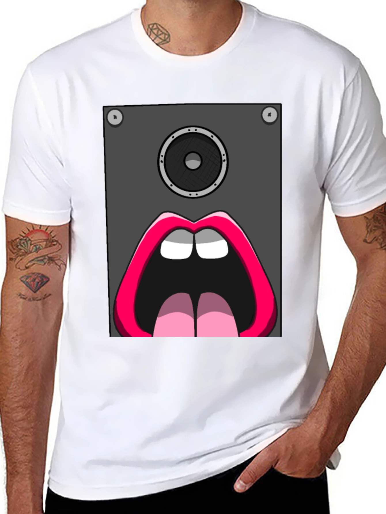 Speaker Mouth Graphic Tee - Bold & Unique
