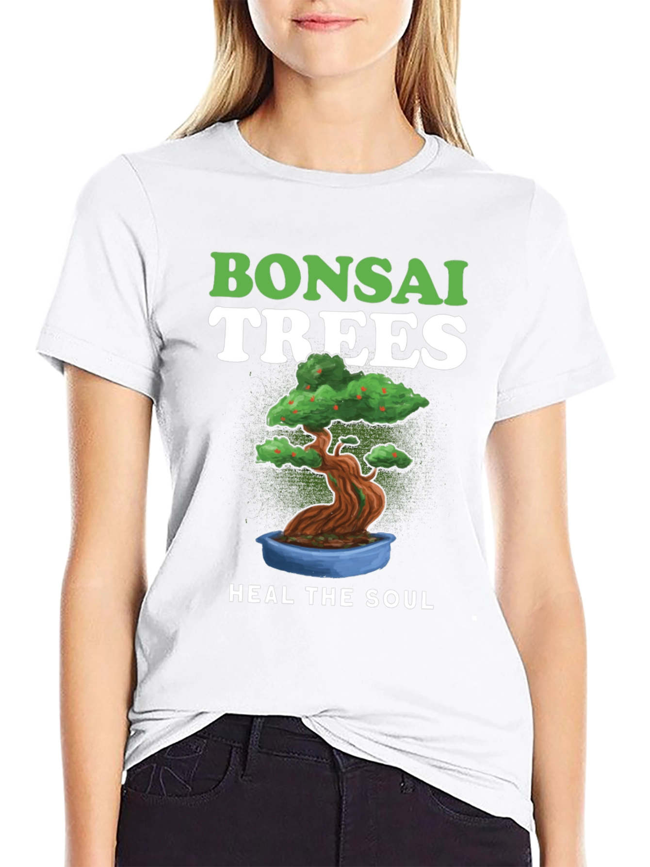 Bonsai Trees Heal The Soul Black T-Shirt
