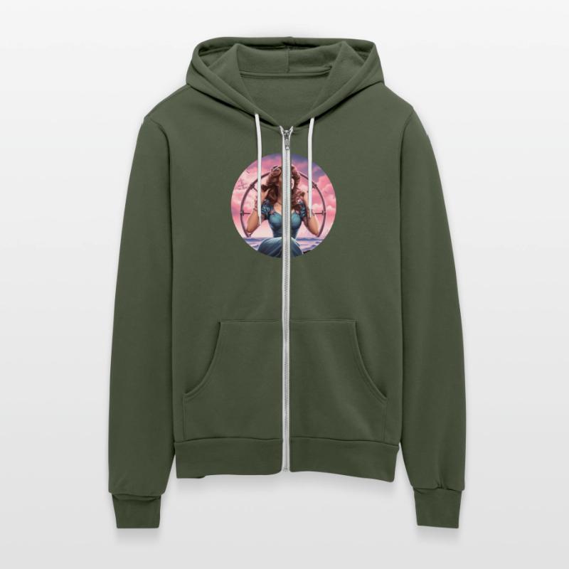 Beautiful Woman By The Sea In Pin Up Style