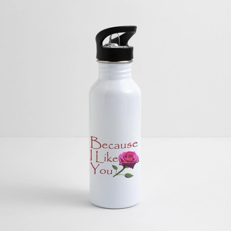 Because I Like You - Pink Rose Red Text