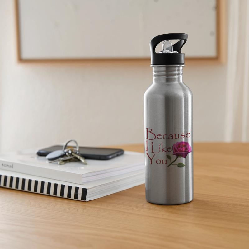 Because I Like You - Pink Rose Red Text