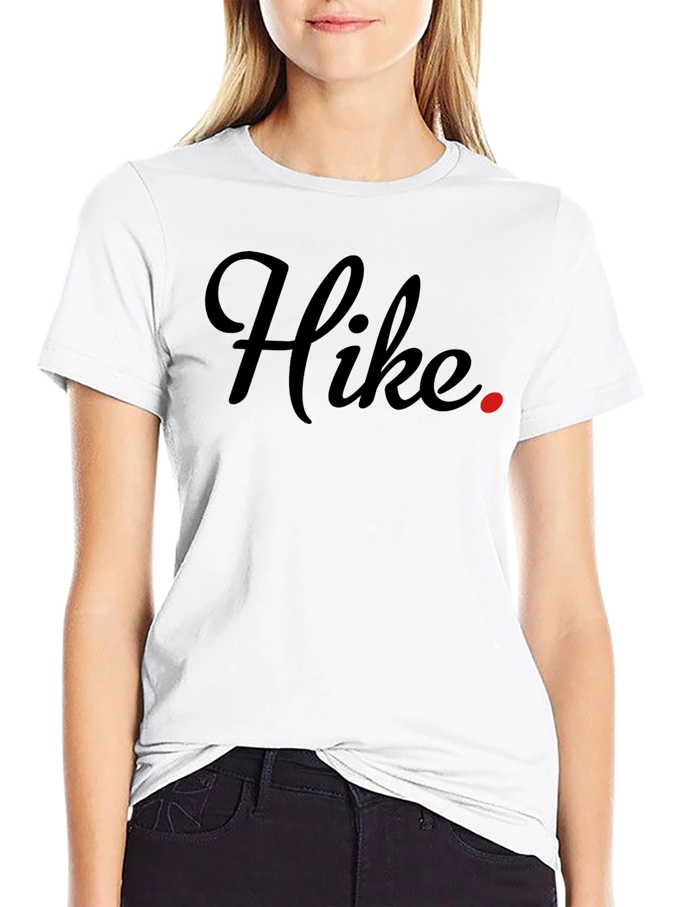 Hike Graphic Tee - Black Crew Neck Casual Shirt