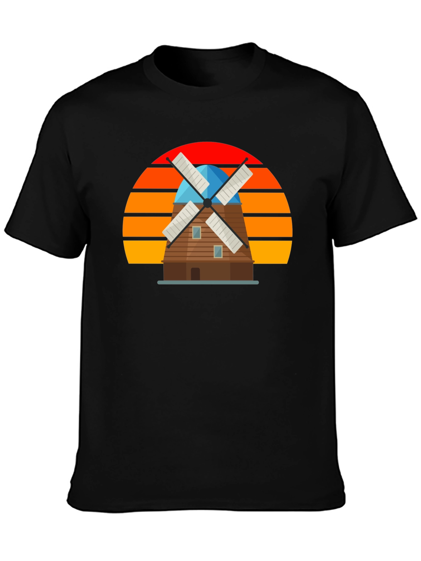 Retro Windmill Graphic T-Shirt