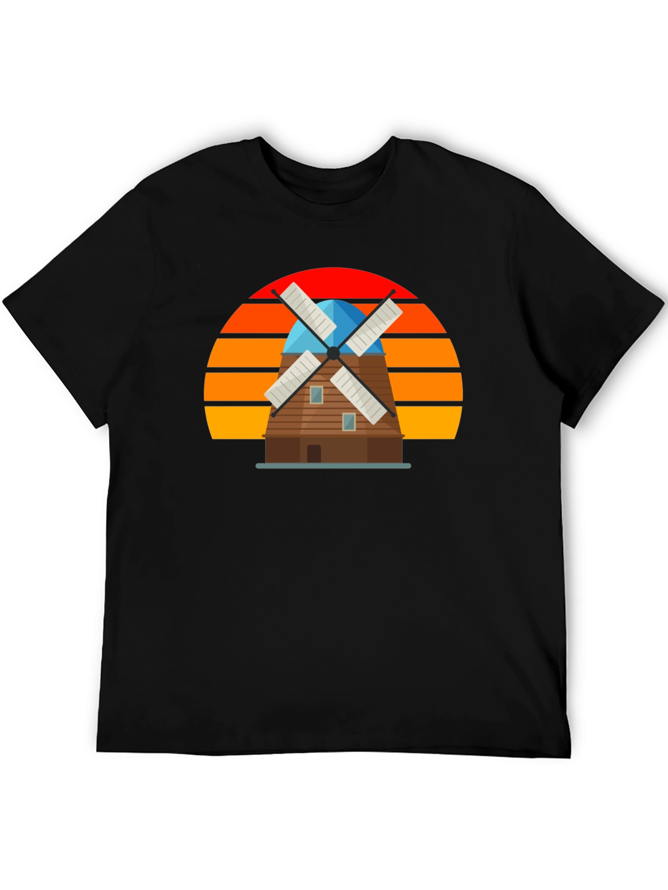 Retro Windmill Graphic T-Shirt