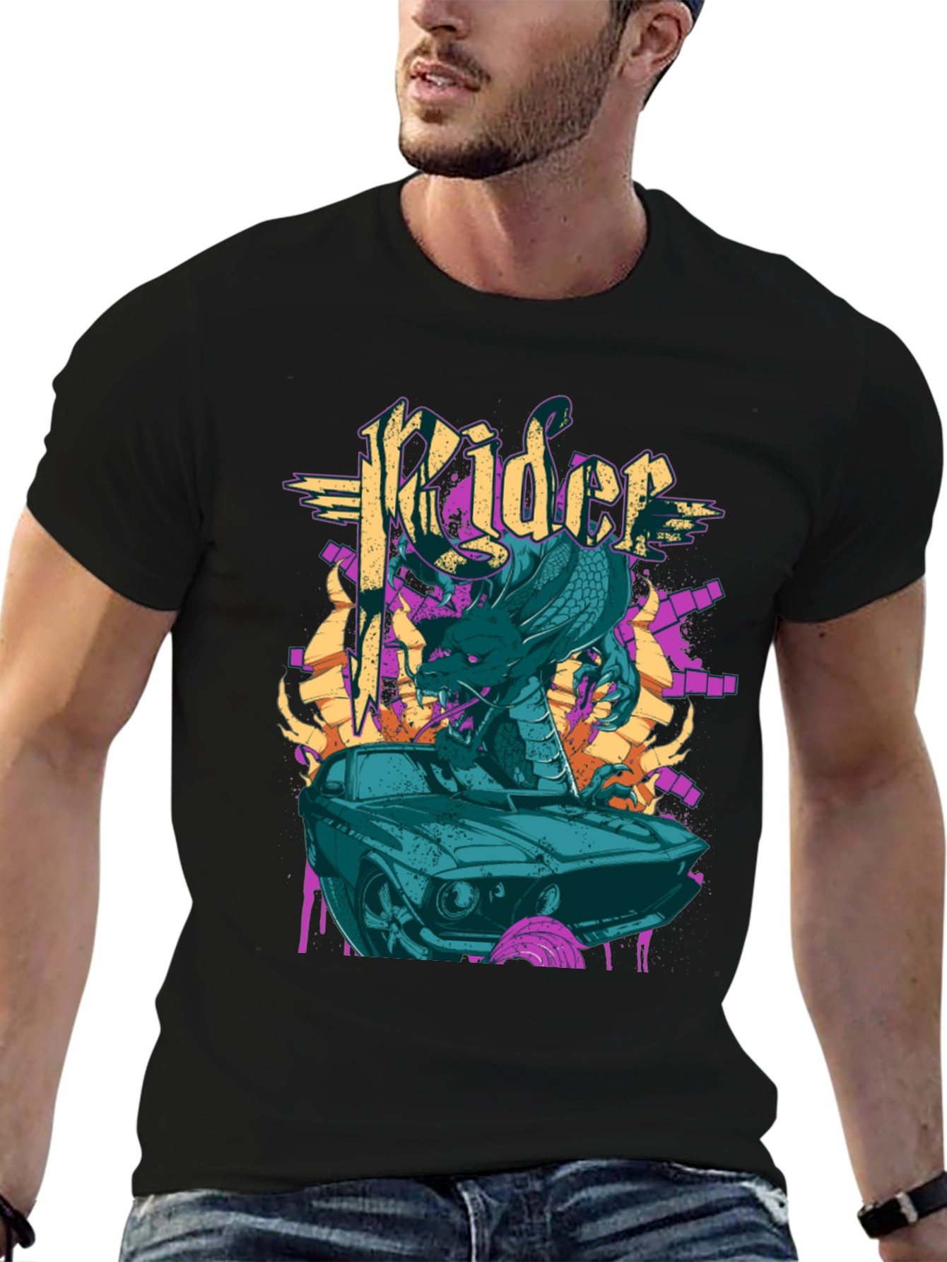 Rider Cobra Graphic Tee - Black