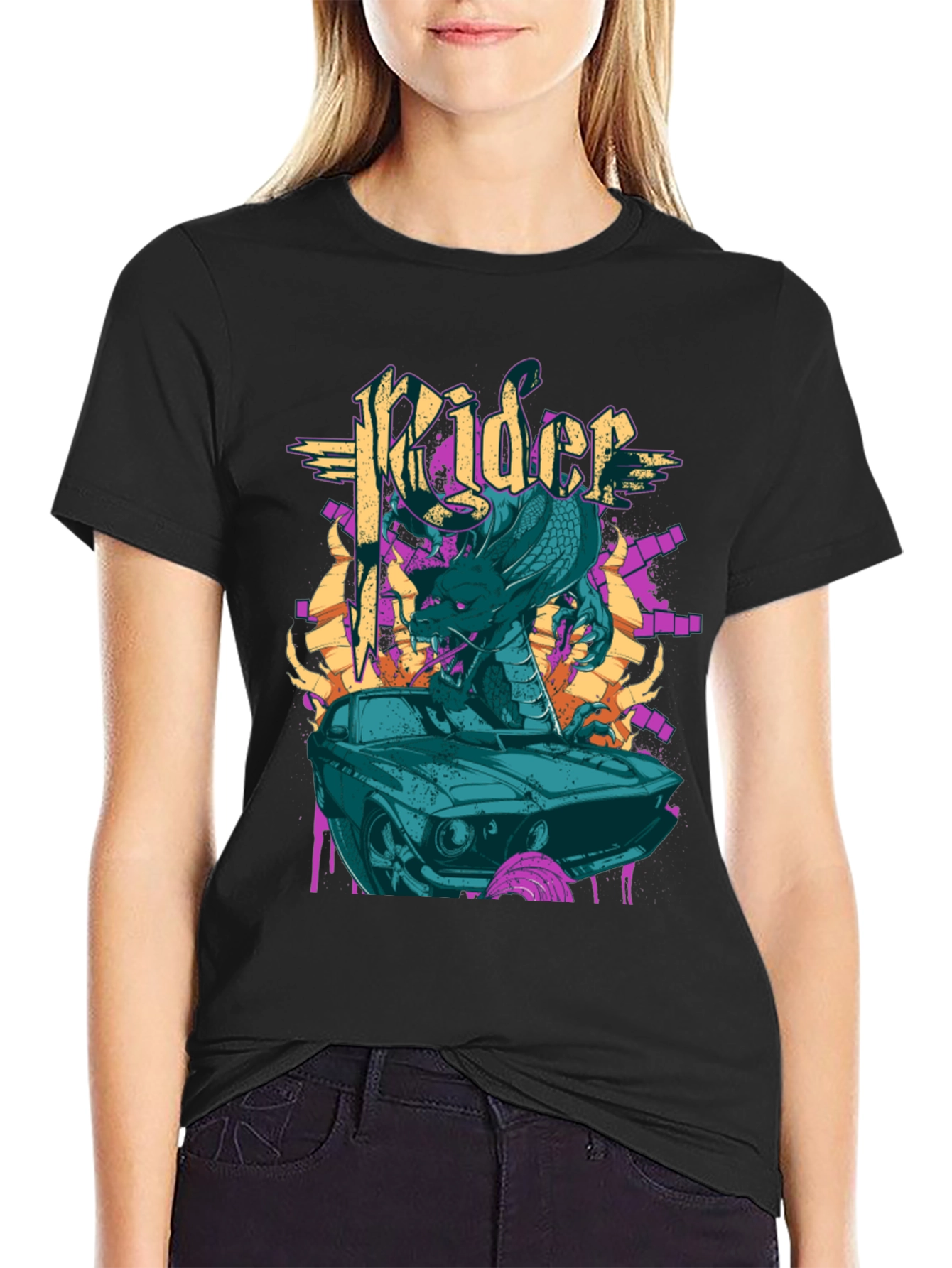 Rider Cobra Graphic Tee - Black
