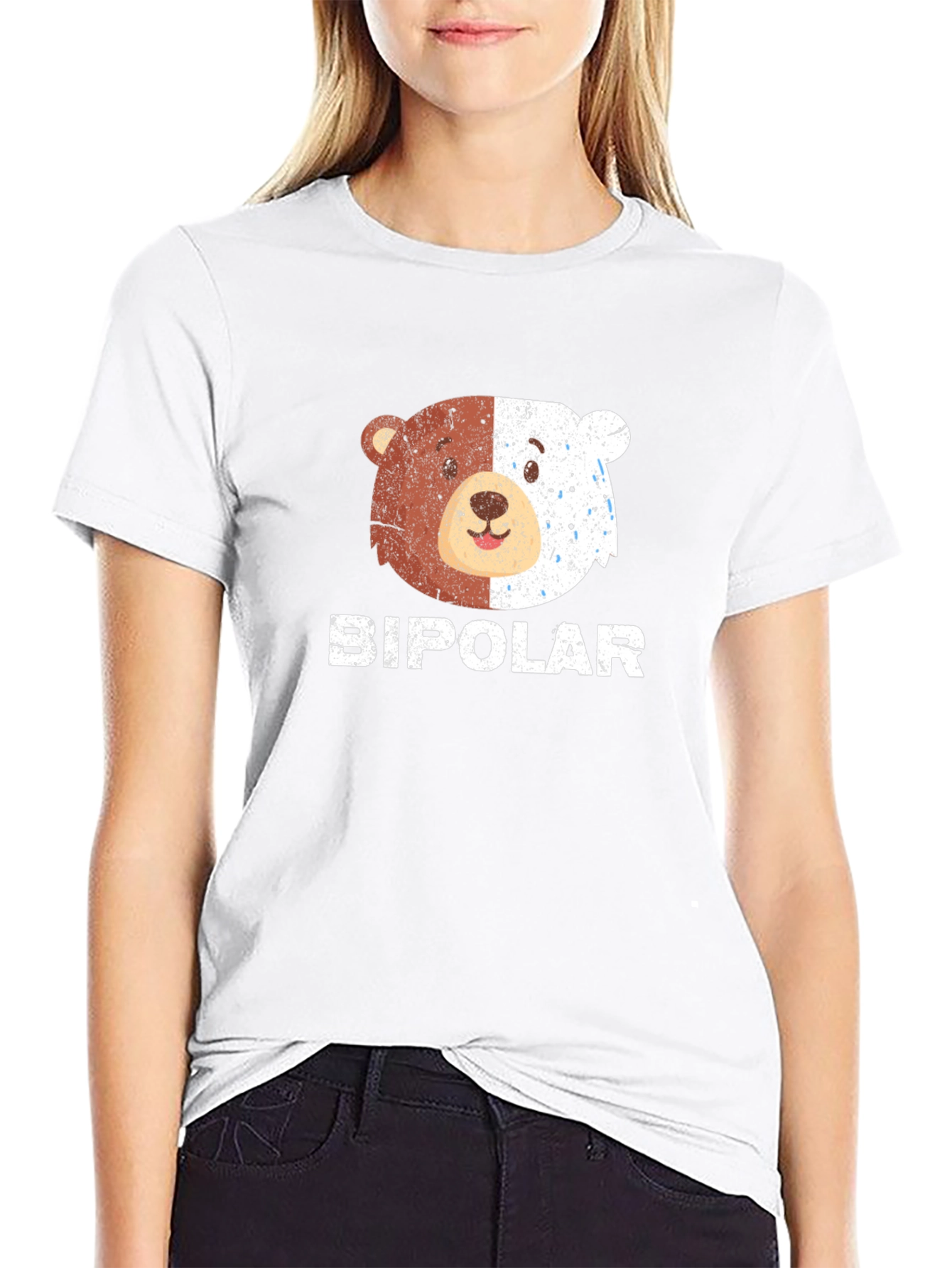 Bipolar Bear Graphic T-Shirt Funny Humor Tee