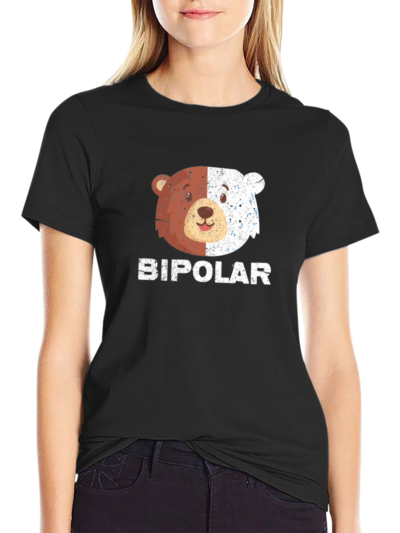 Bipolar Bear Graphic T-Shirt Funny Humor Tee