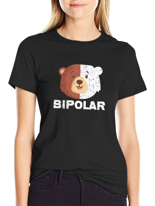 Bipolar Bear Graphic T-Shirt Funny Humor Tee