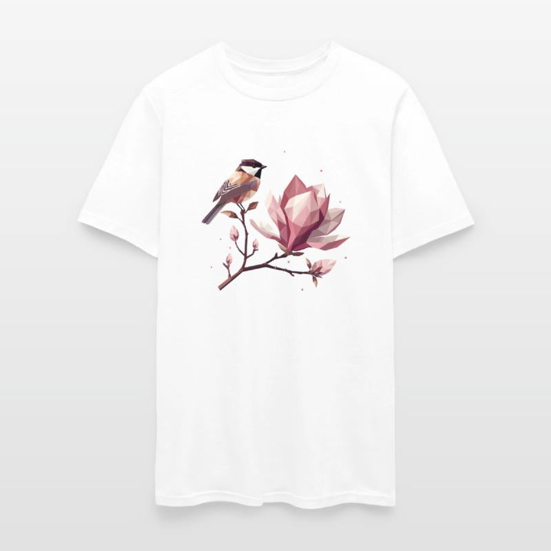 Bird on a Magnolia Branch – Harmonious Composition