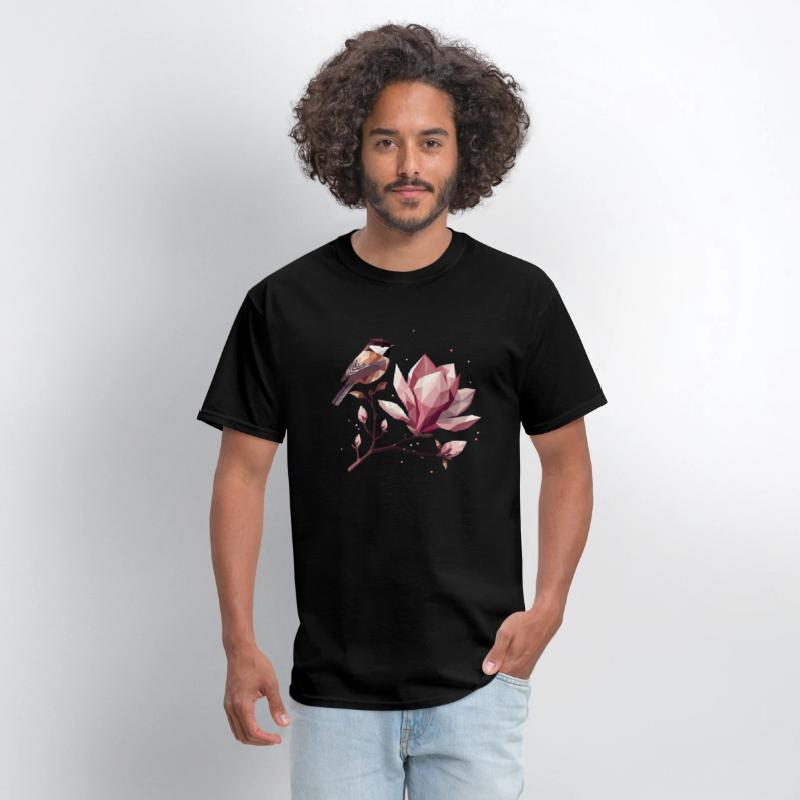 Bird on a Magnolia Branch – Harmonious Composition