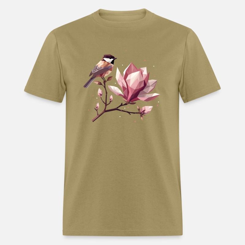 Bird on a Magnolia Branch – Harmonious Composition