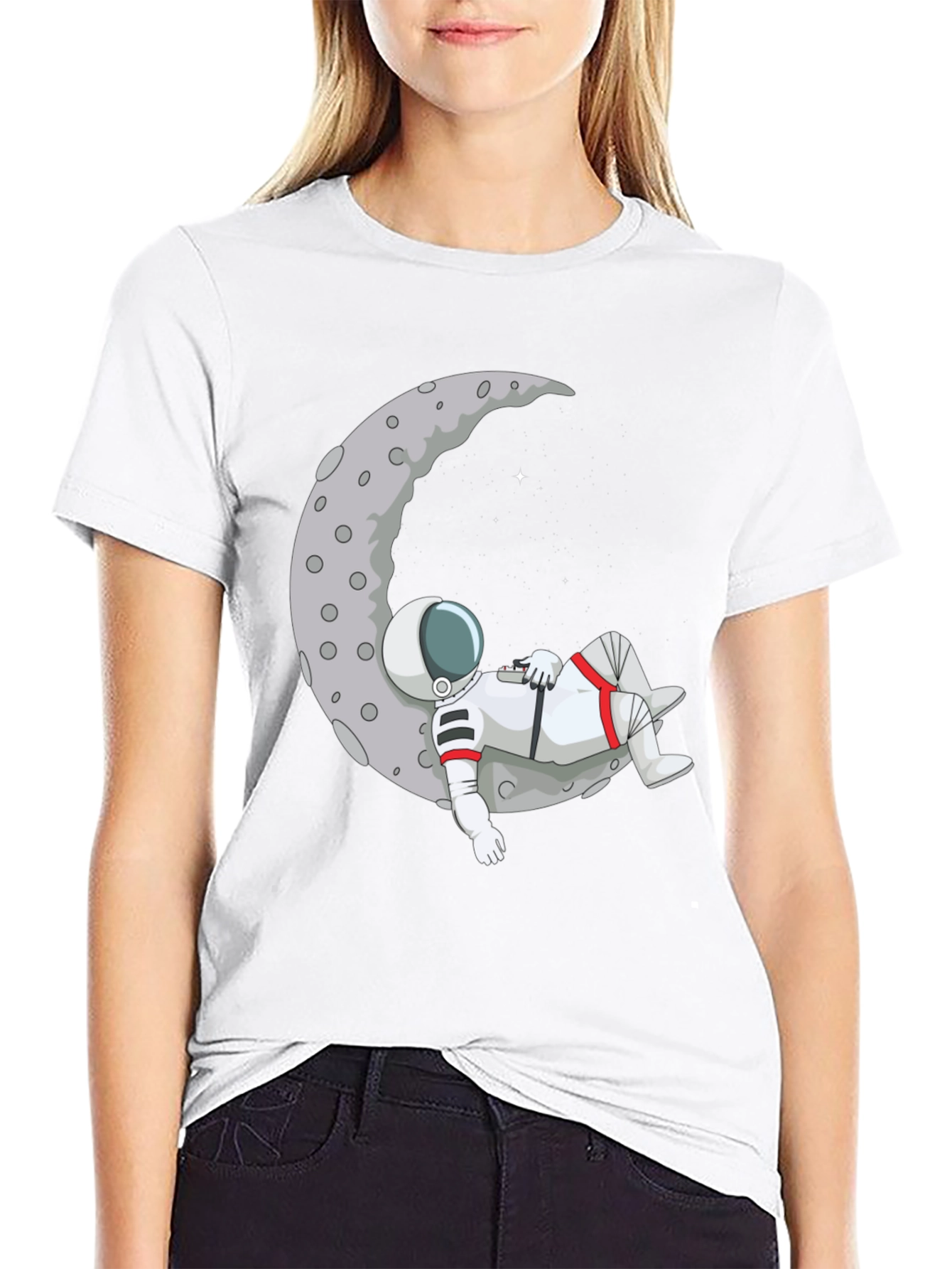 Astronaut Moon T-Shirt - Relaxed Space Style