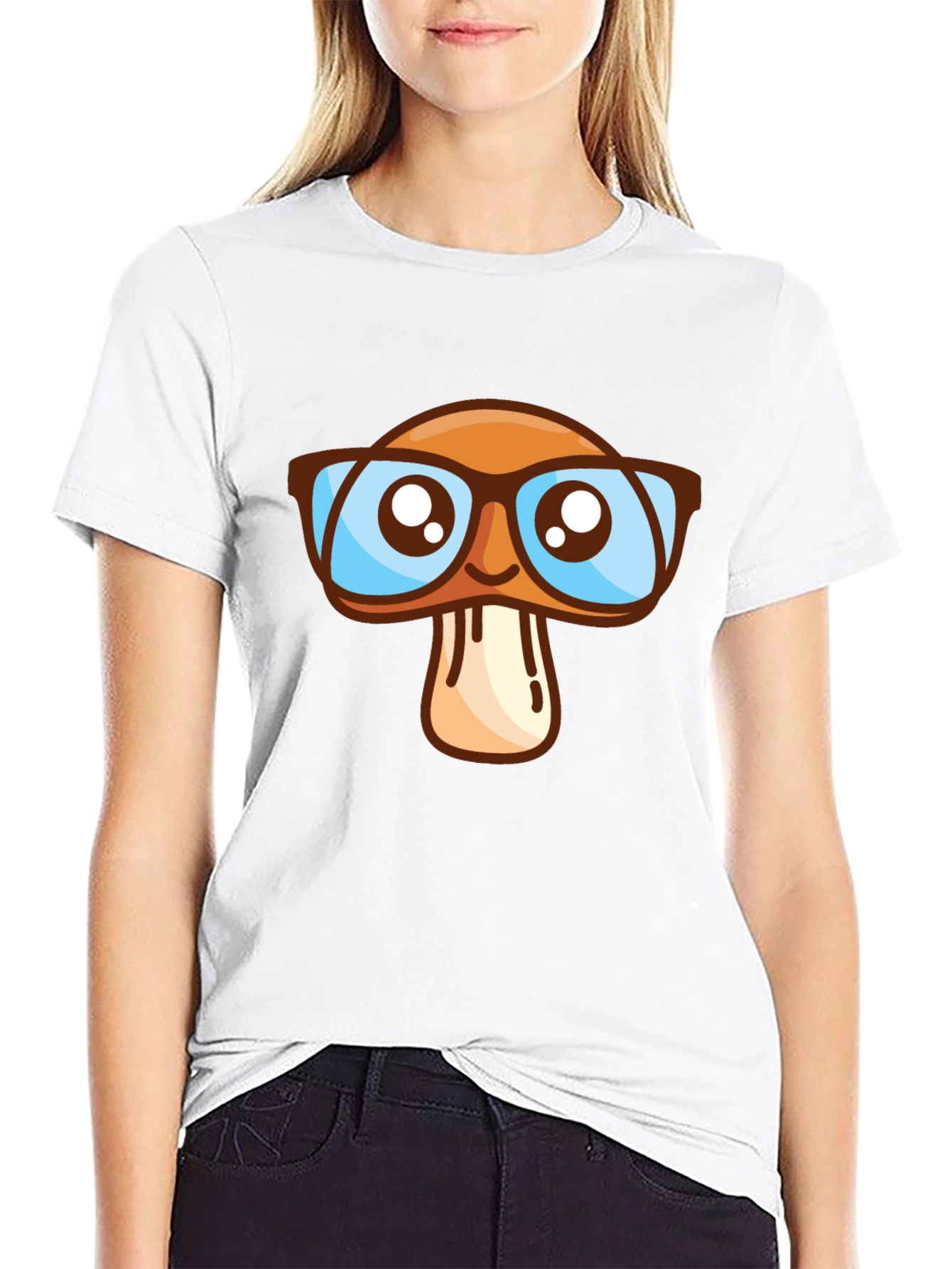 Mushroom Glasses Graphic T-Shirt - Funky Style!