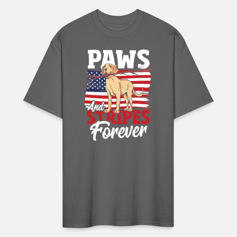 Black Lab Dog Holding July 4th Patriotic USA Flag