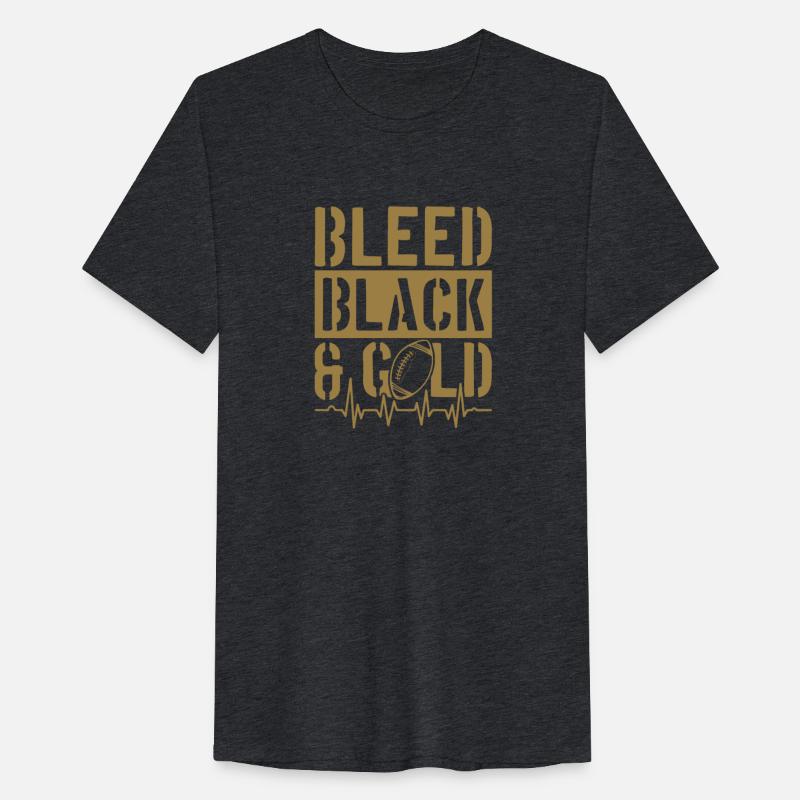 Bleed Black and Gold Group School Football Sports