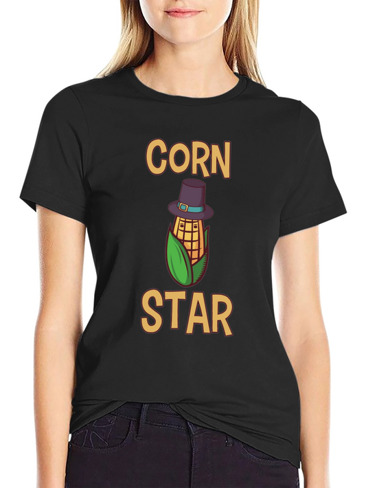 Corn Star Graphic T-Shirt - Funny Thanksgiving Tee