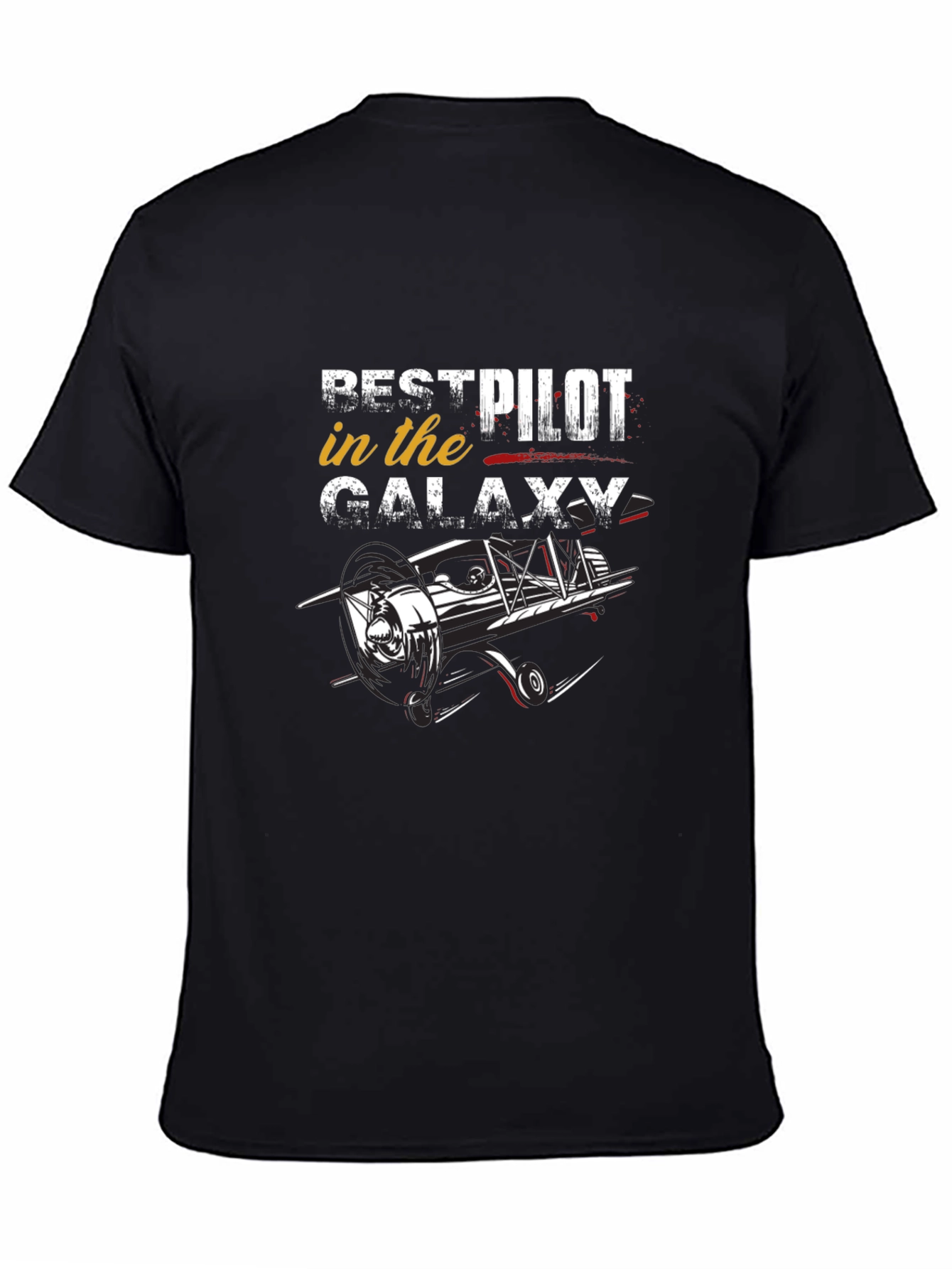 Best Pilot in the Galaxy Black T-Shirt