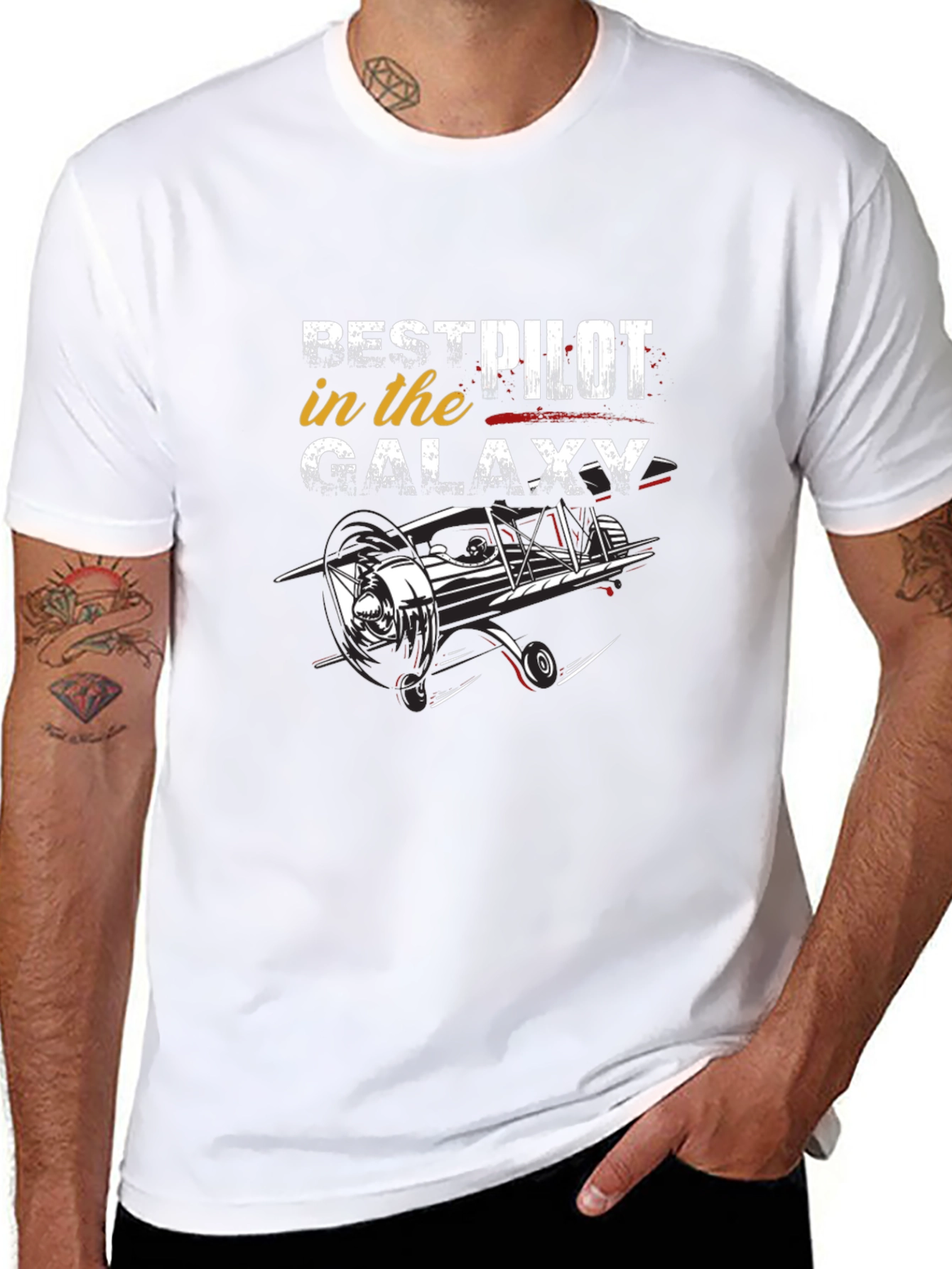 Best Pilot in the Galaxy Black T-Shirt