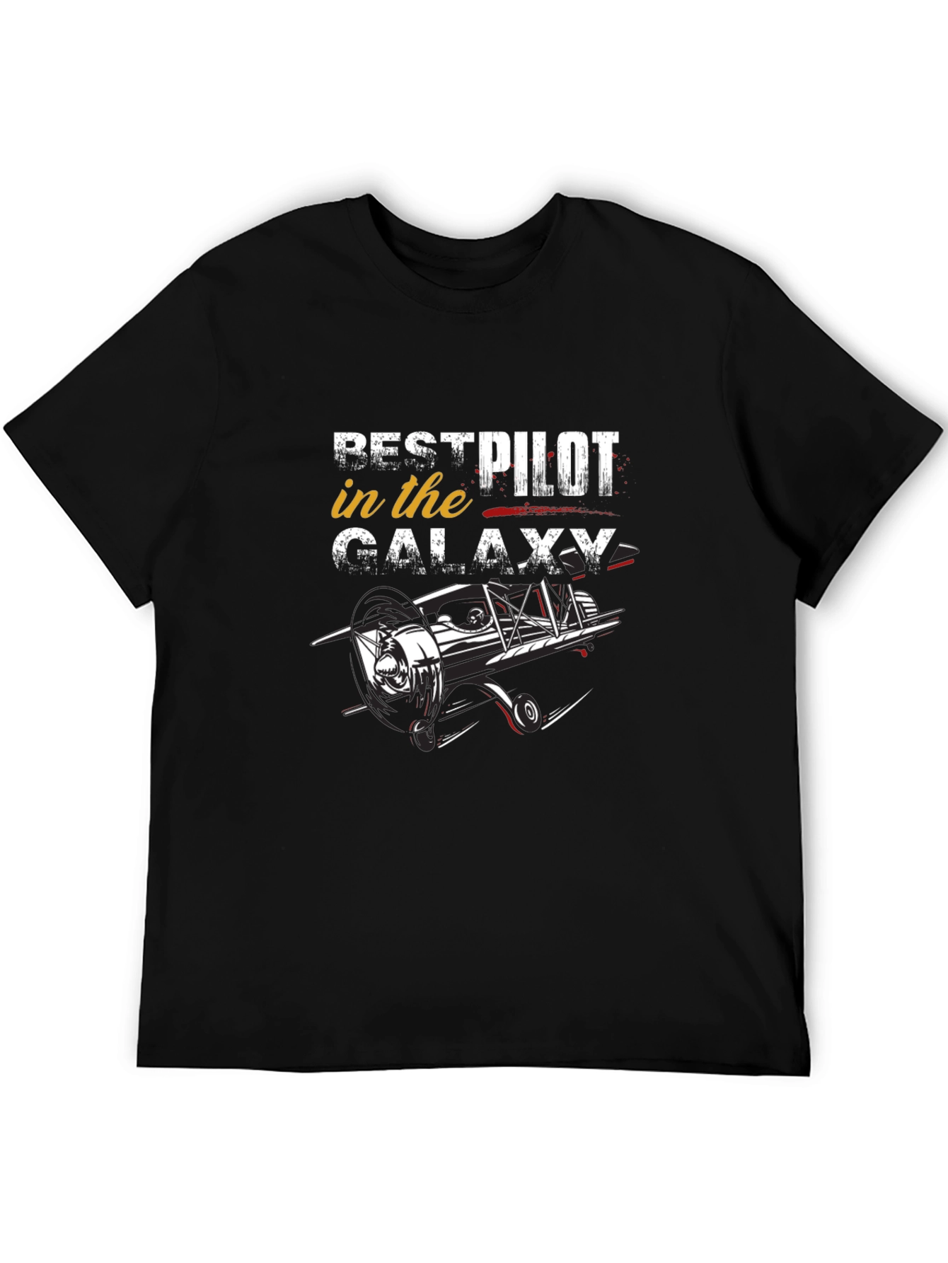 Best Pilot in the Galaxy Black T-Shirt
