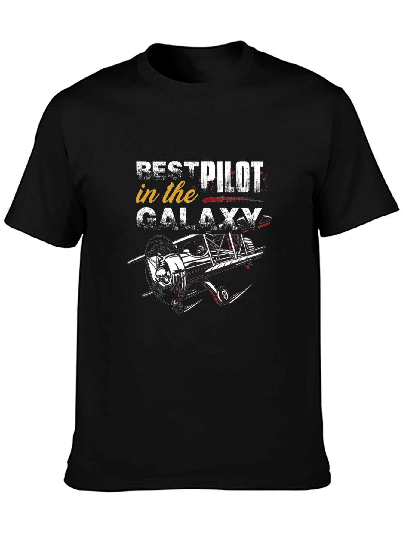 Best Pilot in the Galaxy Black T-Shirt