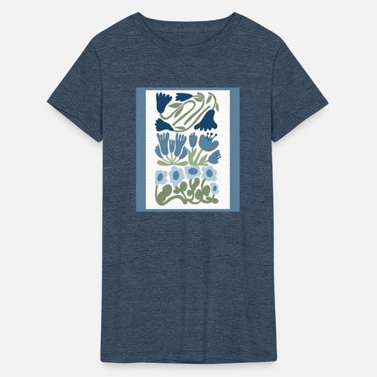 Blue blossoms:A gradient garden of floral elegance