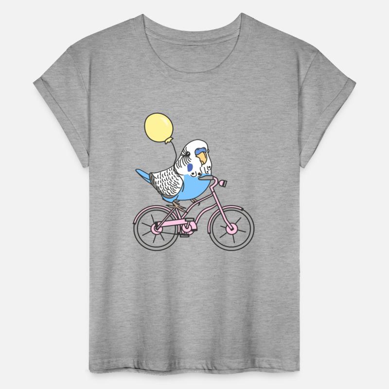 Blue Budgie On A Bike