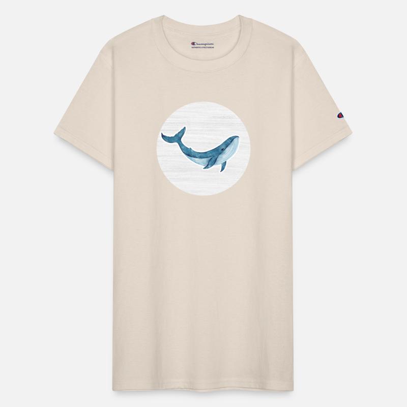 Blue Whale Watercolor Drawing