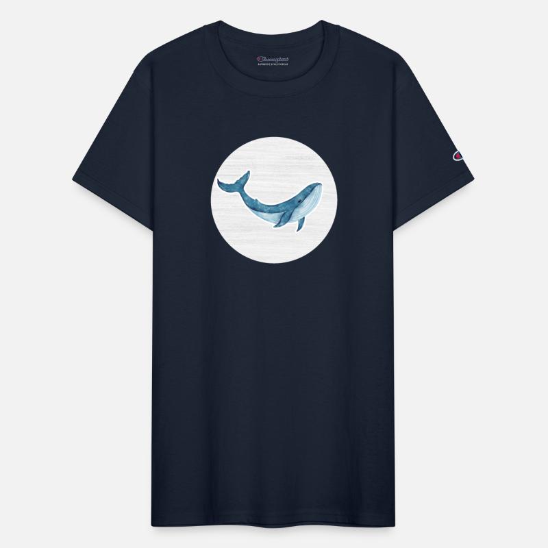 Blue Whale Watercolor Drawing