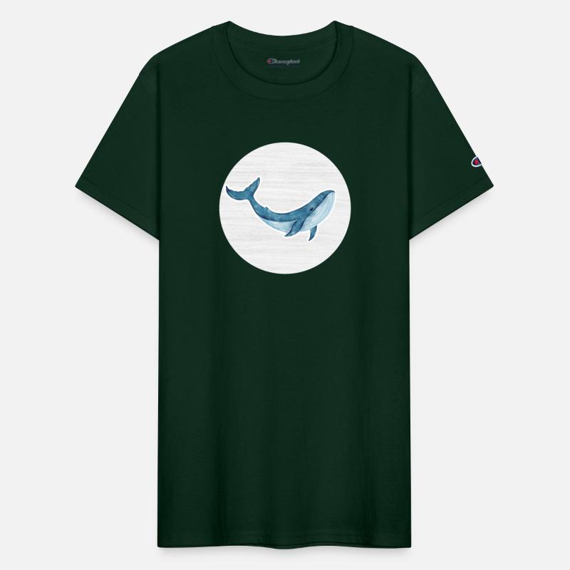 Blue Whale Watercolor Drawing