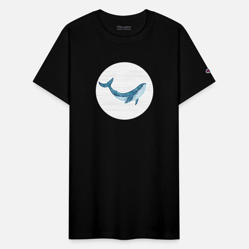 Blue Whale Watercolor Drawing