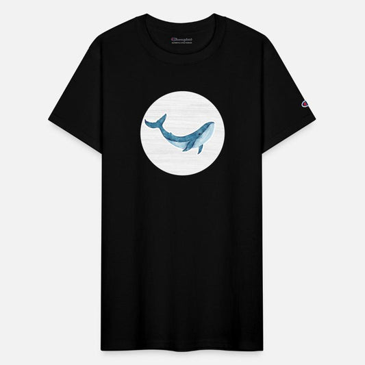 Blue Whale Watercolor Drawing