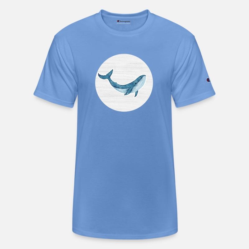 Blue Whale Watercolor Drawing