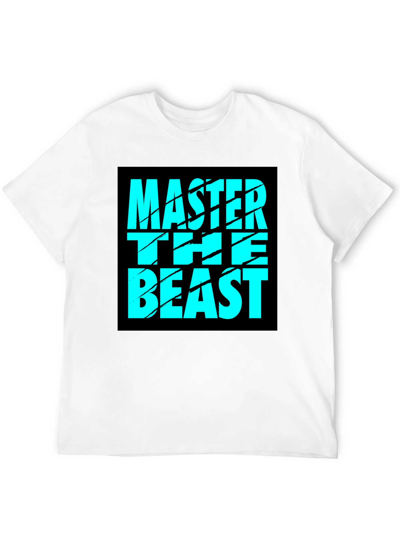 Master The Beast Graphic Tee - Black Cotton T-Shirt