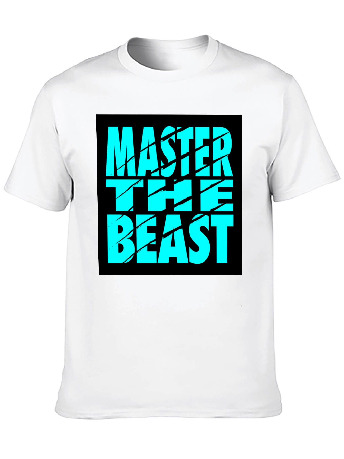 Master The Beast Graphic Tee - Black Cotton T-Shirt