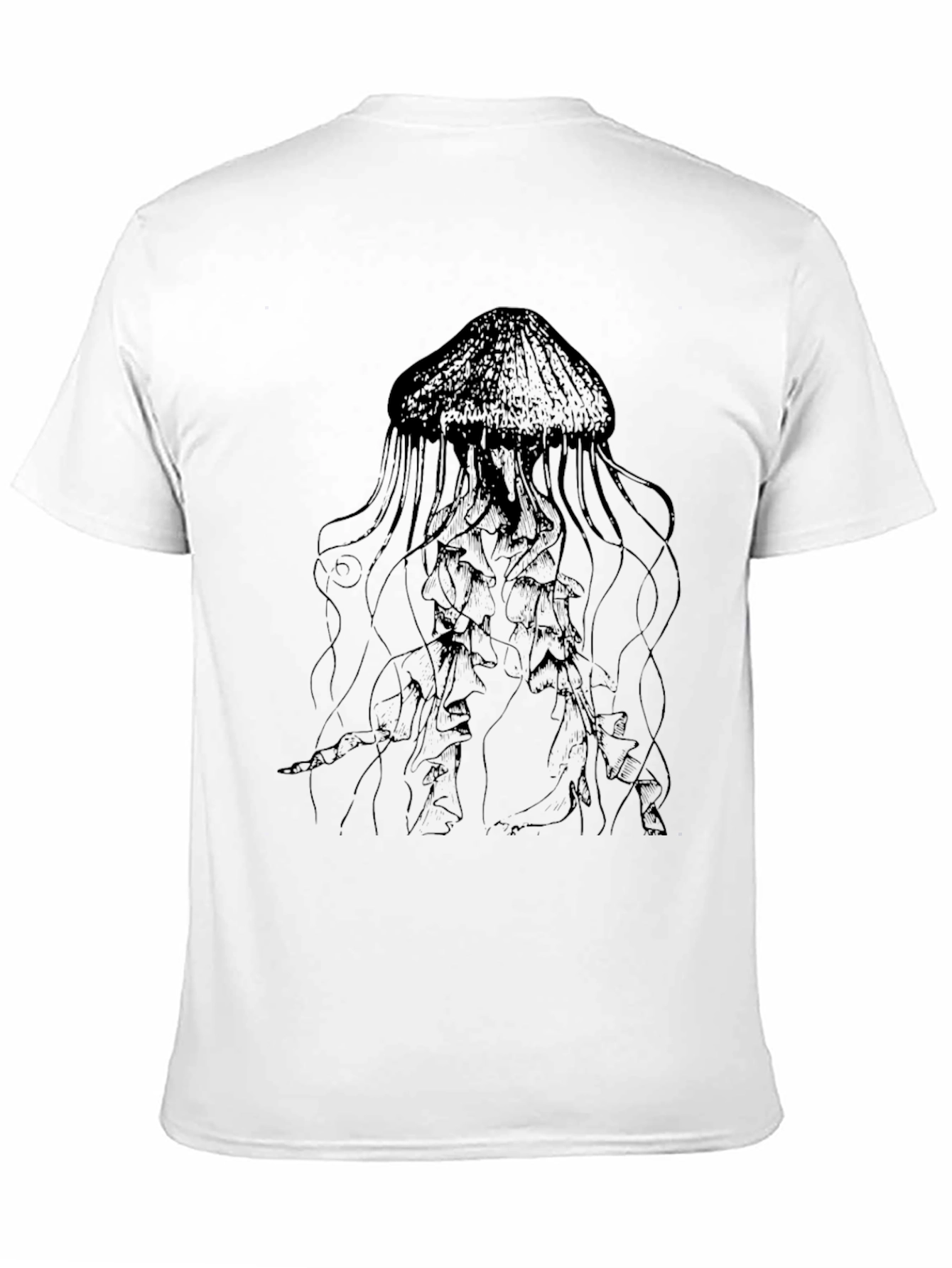Mens Black Jellyfish Graphic Tee
