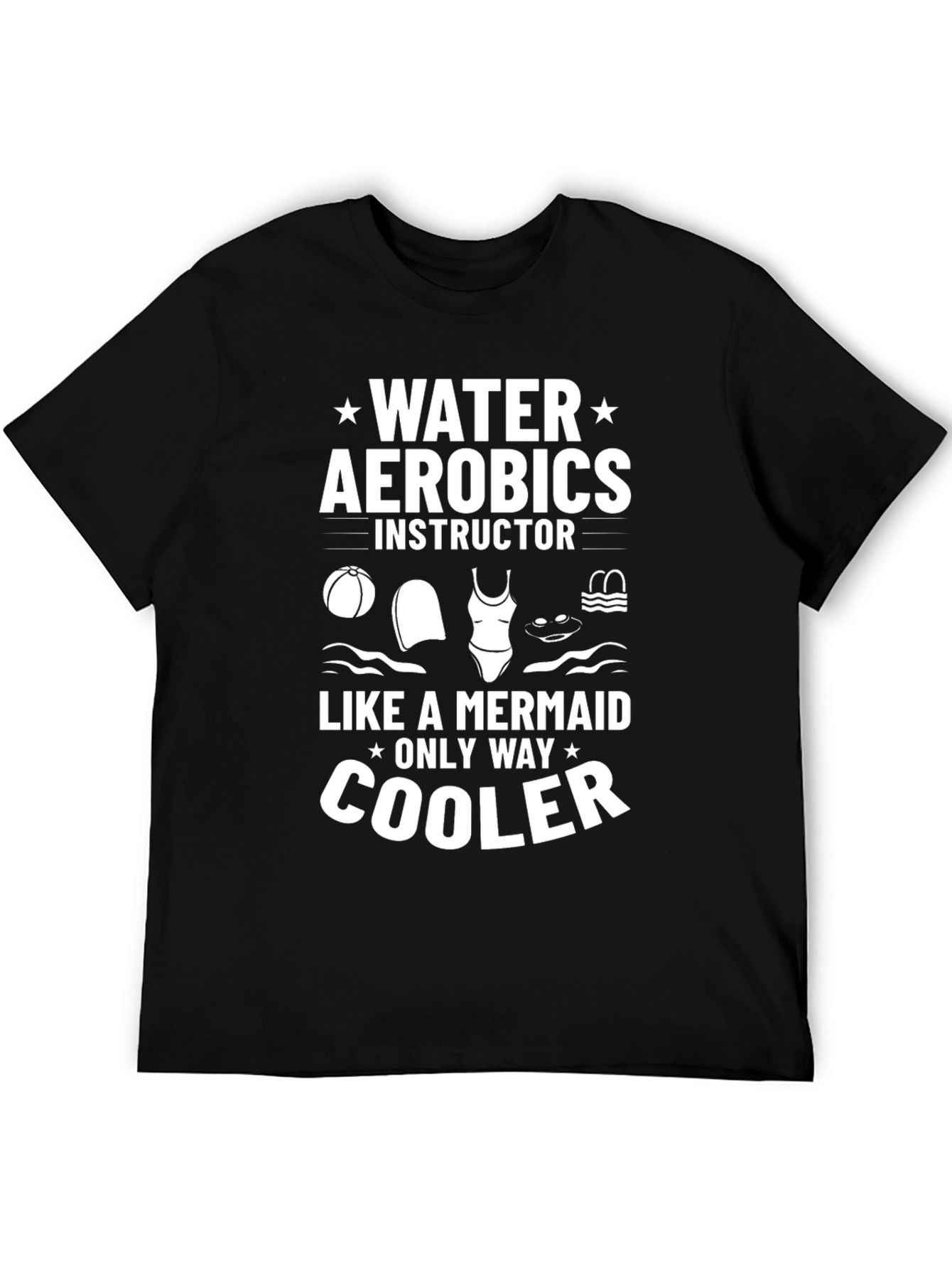 Water Aerobics Instructor T-Shirt - Mermaid Design