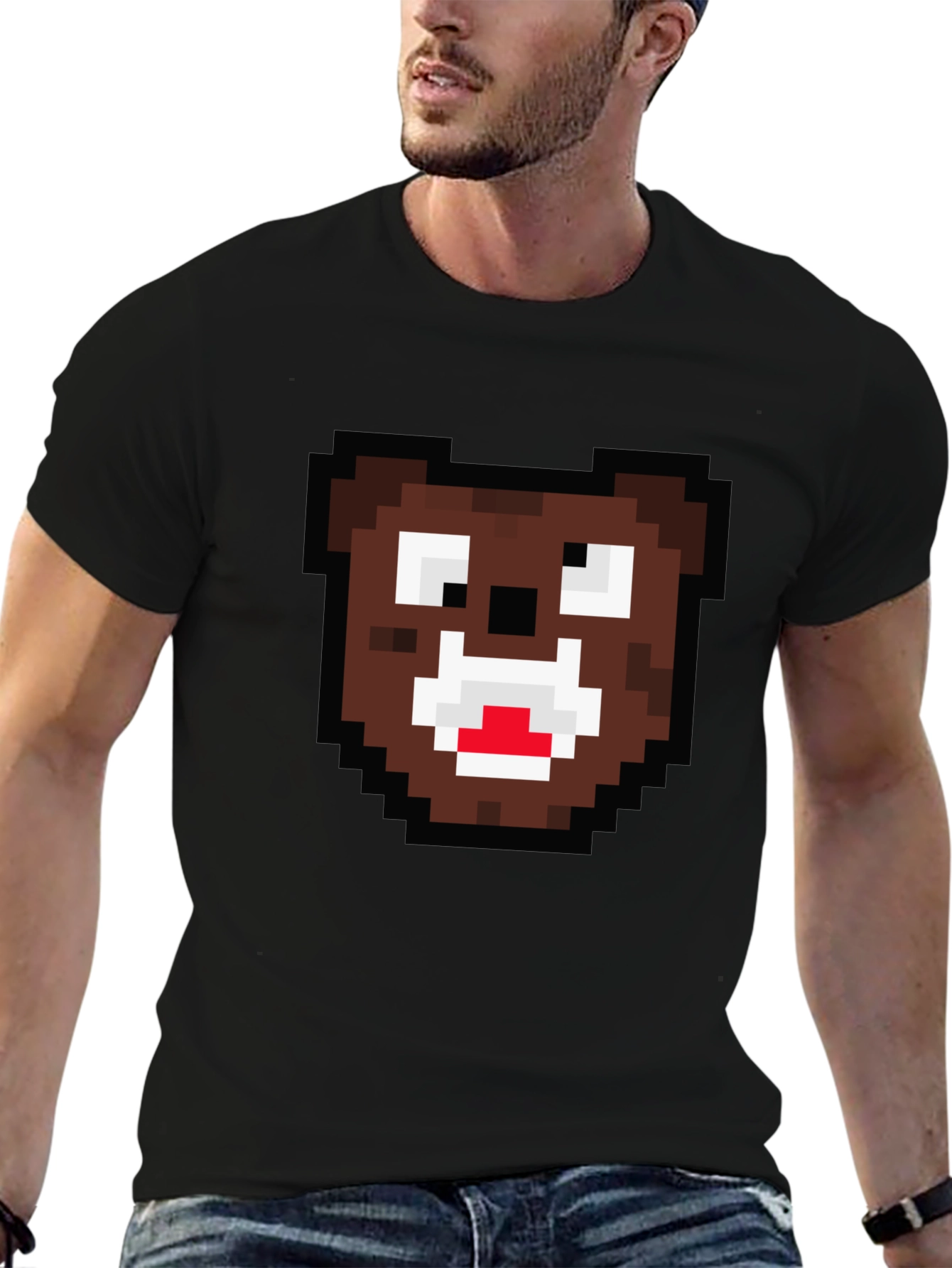 Pixel Bear Graphic T-Shirt - Casual Cool