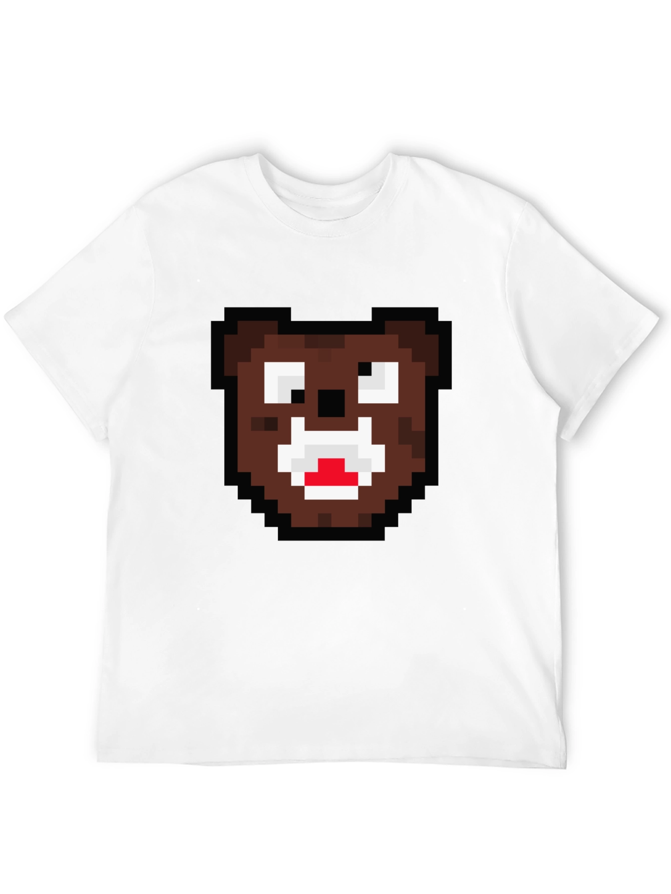 Pixel Bear Graphic T-Shirt - Casual Cool