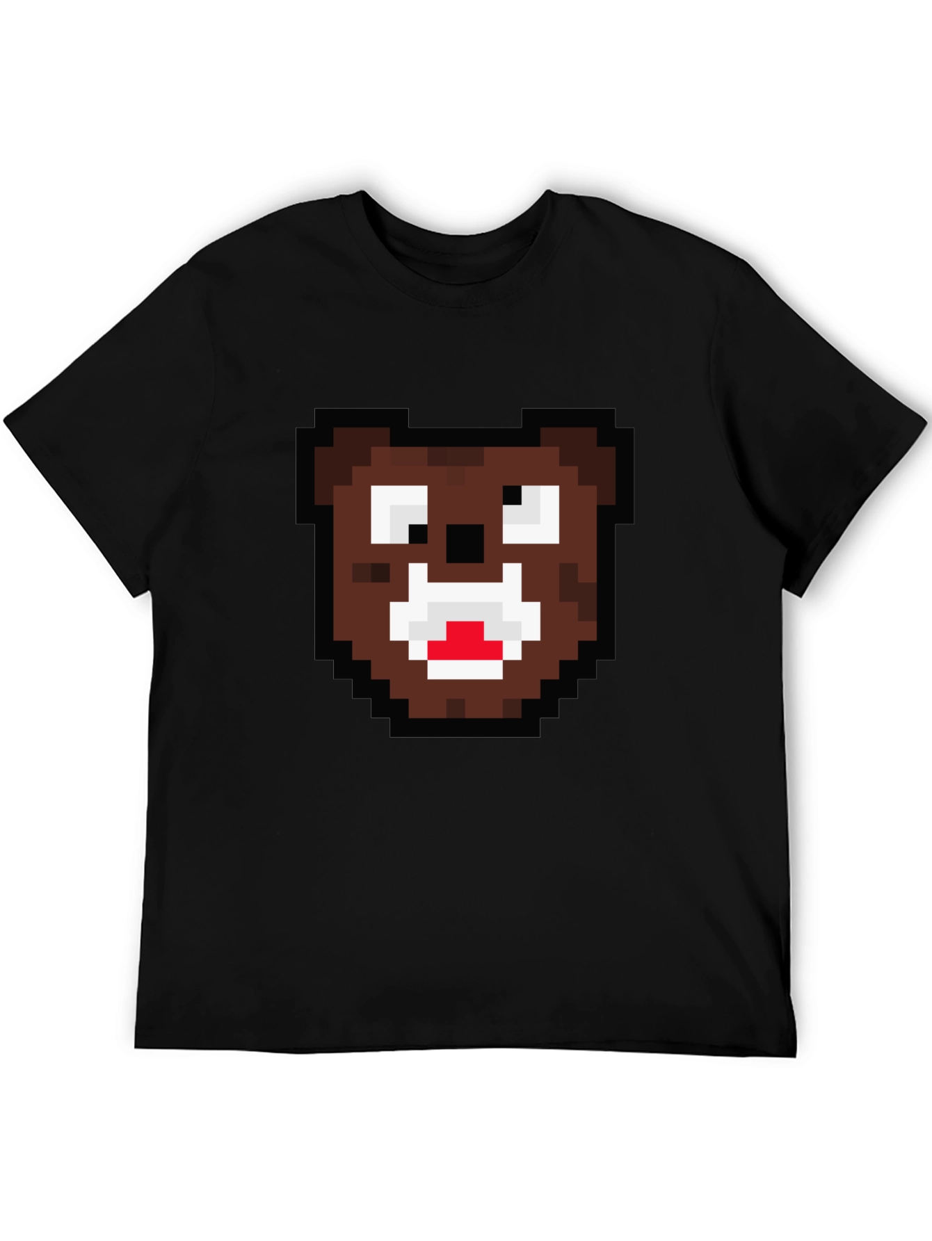 Pixel Bear Graphic T-Shirt - Casual Cool