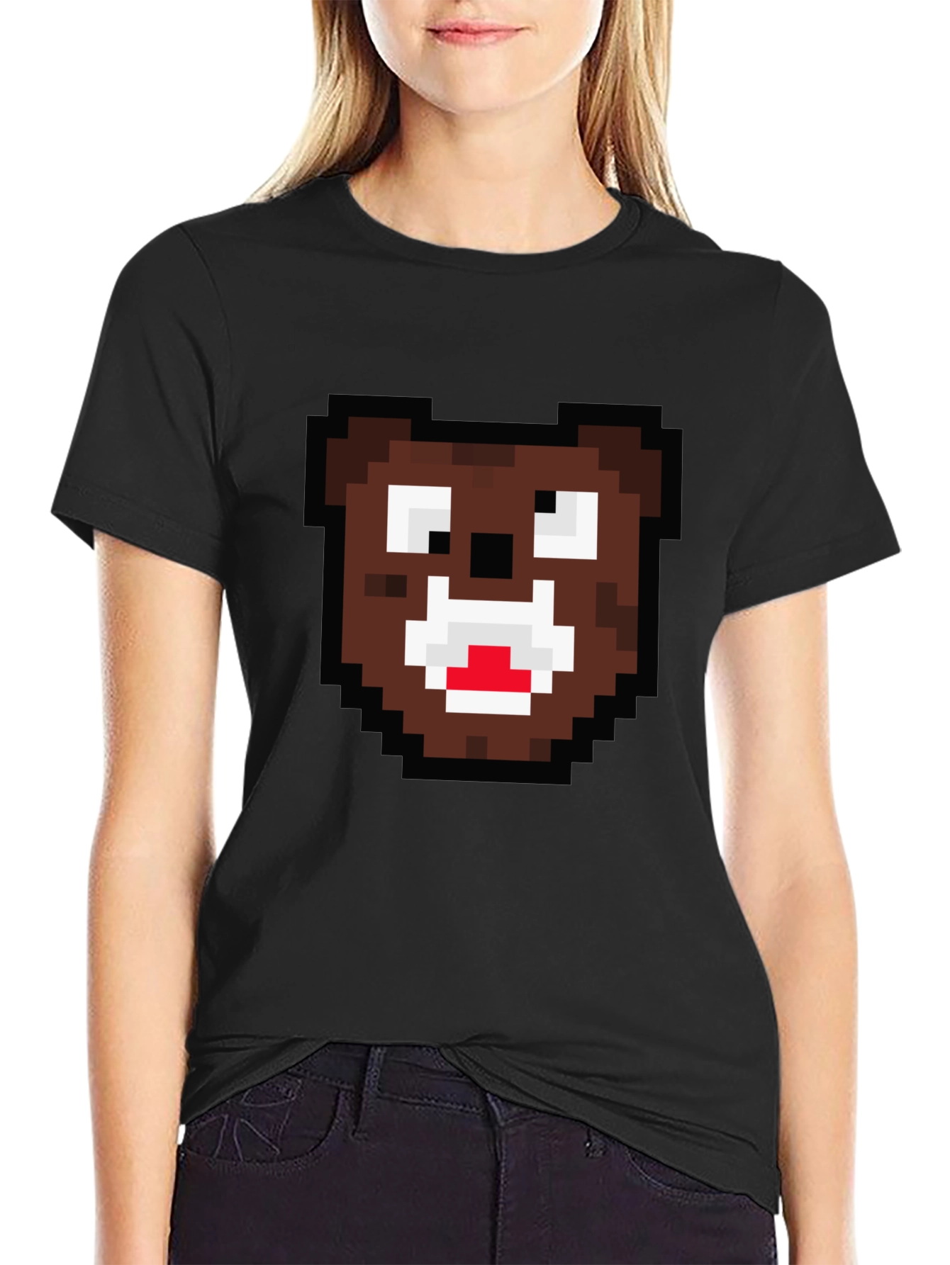Pixel Bear Graphic T-Shirt - Casual Cool