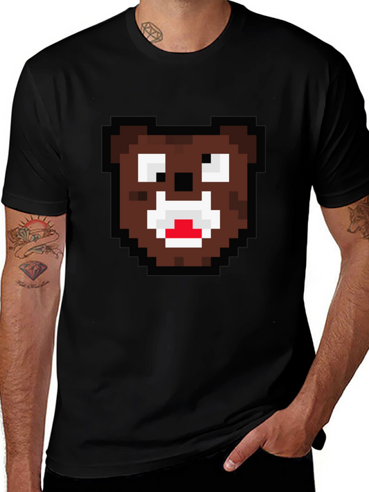 Pixel Bear Graphic T-Shirt - Casual Cool
